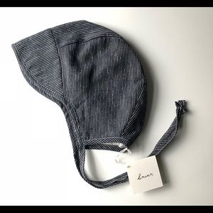 Briar Handmade Brimmed Navy Stripe Bonnet